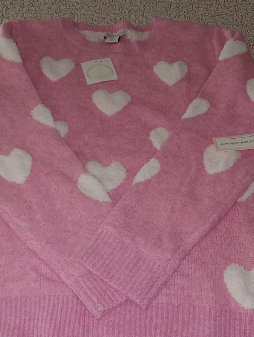 Cupcakes And Cashmere Hearts Sweater. NWTS XL